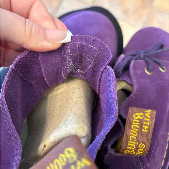 Doc Martin Ladies Purple Suede ankle Boots - Picture 4 of 4
